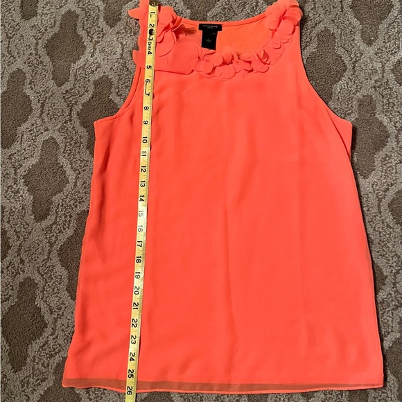 Ann Taylor Coral Color Sheer Tank-Size Small - Picture 6 of 9